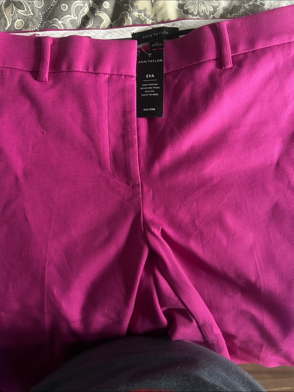 Ann Taylor Eva Tailored Hot Pink Dress Pants